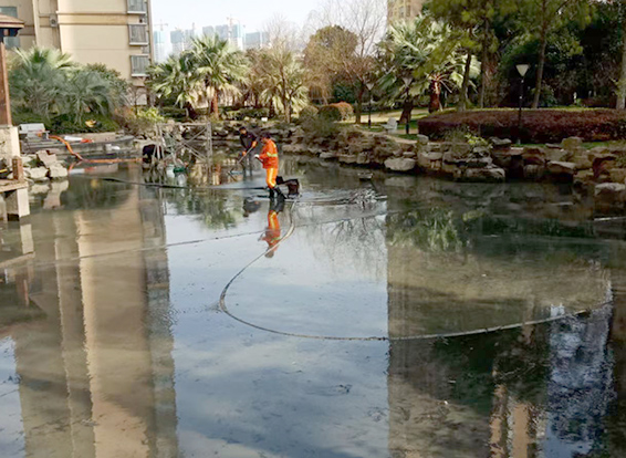 沂南景观池淤泥清理